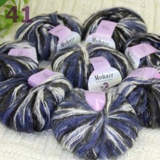 Sale New 8BallsX25g Warm Mohair Sweater Wrap Shawl Hand Knit Crochet Yarn 41