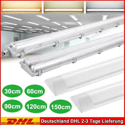      LED Feuchtraumleuchte Feuchtraumlampe Wannenleuchte Garage Deckenleuchte DE