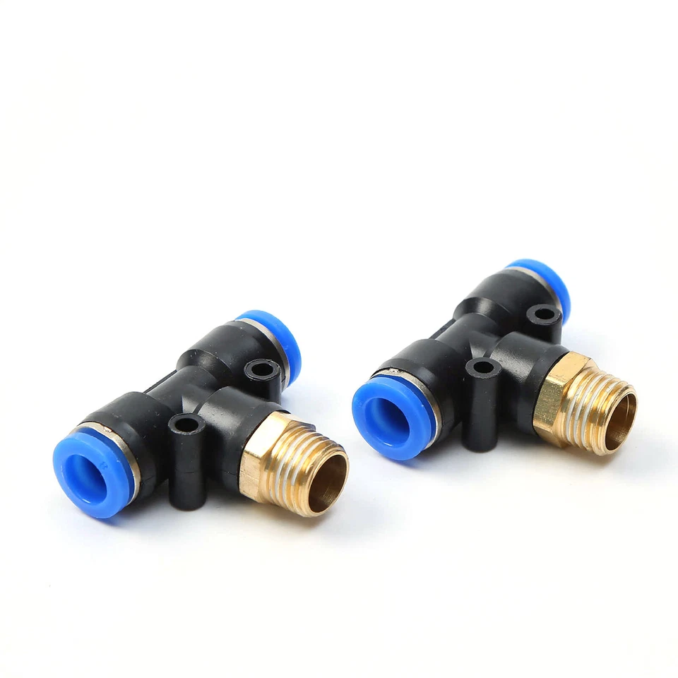 5pcs Branch Tee Connector Tube OD 1/4" x PT 1/8" Push In To Connect Fitting - Image 3 of 3