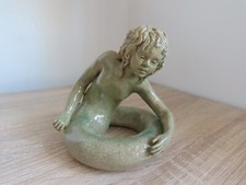 Vintage Stoneware Studio Pottery Sculpture of a Mermaid, Mythology Folklore