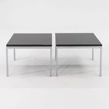 C. 2016 Florence Knoll Square Coffee / End Table Black Granite Top 23in 2x Avail