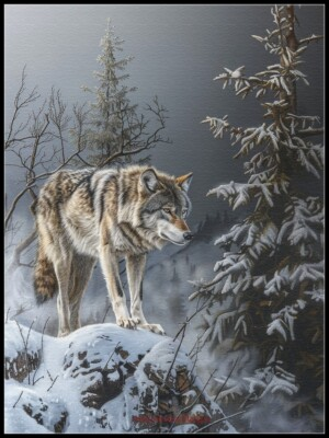 #ad #ad The Lone Wolf 2 DIY Chart Counted Cross Stitch Patterns Needlework DMC Color $15.99