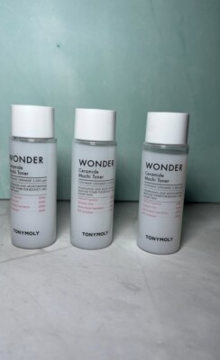 TONYMOLY Wonder Ceramide Mochi Toner 1.69 FL OZ Vegan Sealed Skincare (qty 3)