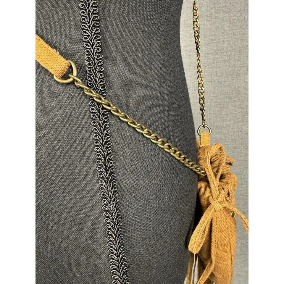 American Eagle Crossbody Bag Pouch Southwest Fringe Drawstring Adjustable - Image 4 of 4