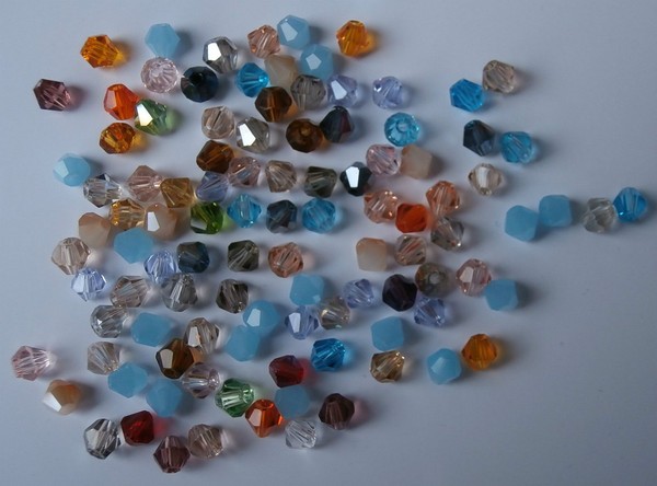 Tupis CRISTAL 4mm 100 unidades varios colores Mix