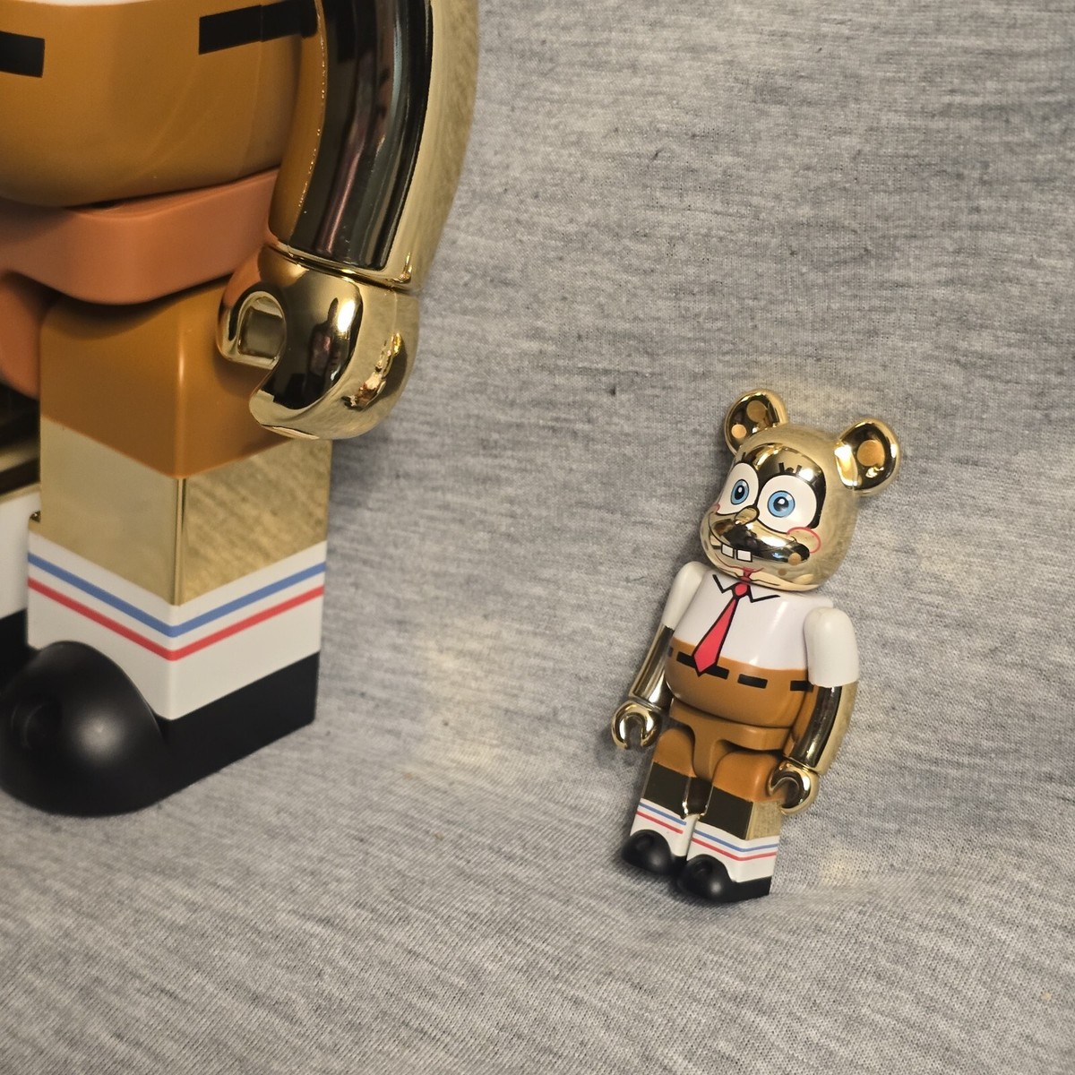 Medicom 400% + 100% Bearbrick ~ SpongeBob Be@rbrick GOLD