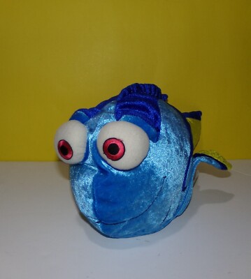 Disney Store Pixar Finding Dory Stuffed Animal Bean Plush Blue Fish 16'' Nemo