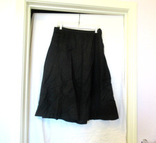 Black wool skirt, key pocket, 34" waist, c. 1960s