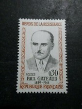 FRANCE - 1961 - timbre 1290, Héros, P. Gateaud, neuf**