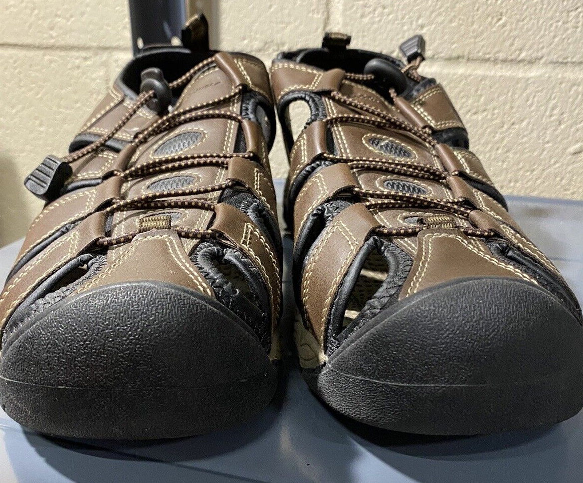 Eddie Bauer Men Meridian Brown Bump Toe Sandals Size 9m for  display picture 2