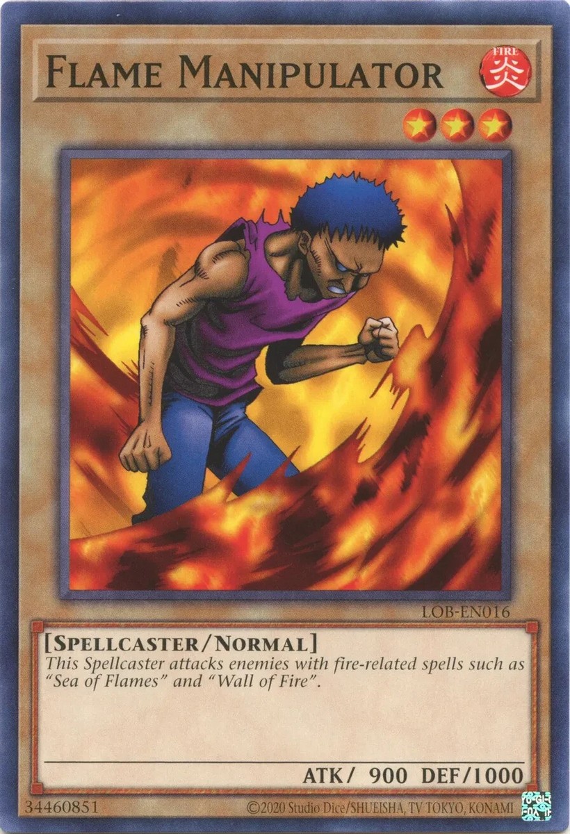 flame manipulator yugioh card Yu-Gi-Oh! - (LOB-016) - Legend of Blue Eyes White Dragon - Unlimited Edition Flame Manipulator LOB-EN016 | eBay