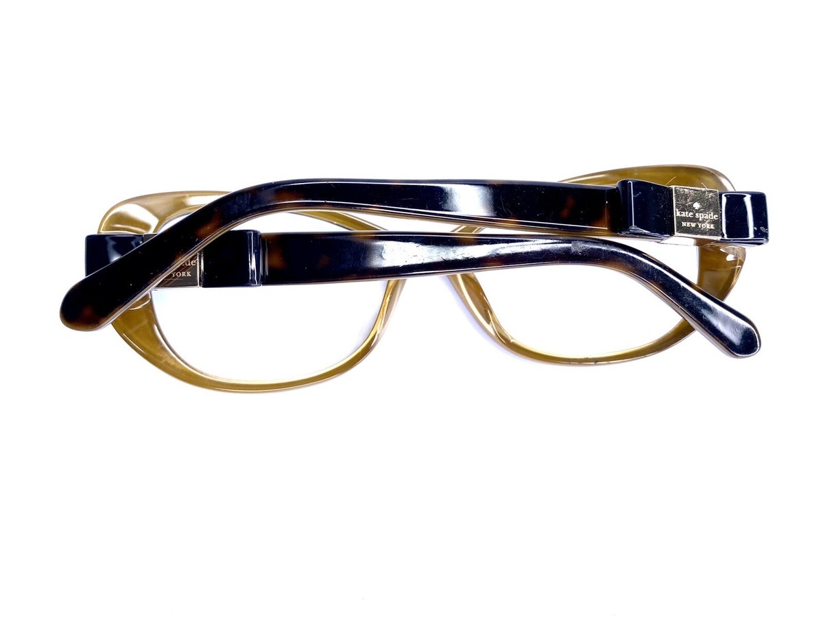 KATE SPADE RUTHIE EQ6/Y6 CLEAR TORTOISE FRAME&TEMPLES CLEAR LENSES OEM NEW AUTH Kate Spade Tortoise Clear Cat Eye Eyeglasses Chandra/S X54  main image 2