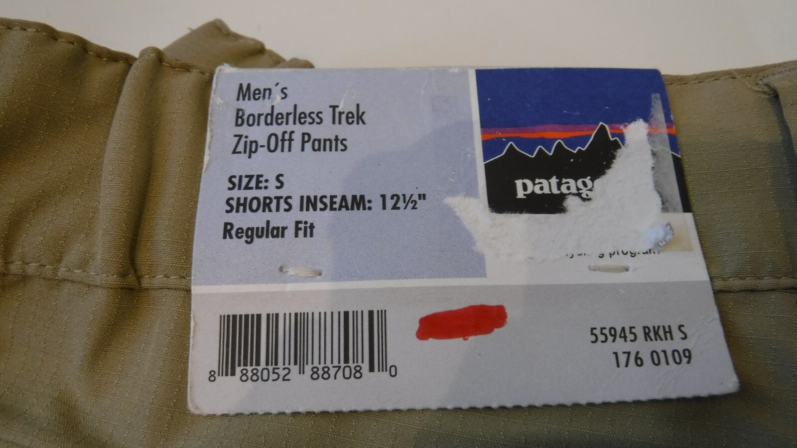 Patagonia Borderless Trek Pantalones Cremallera Pequeño 2008