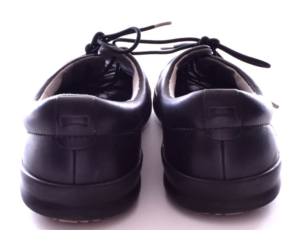 Camper Chasis Black Leather Casual Lace Up Sneakers Men display picture 1