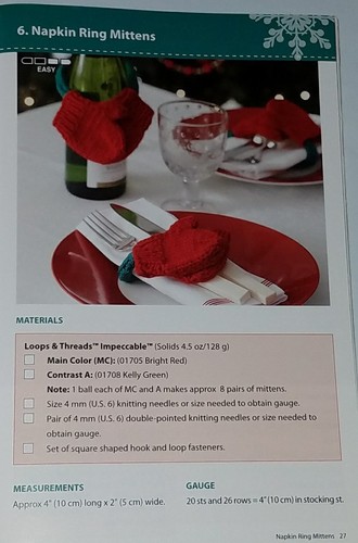 LB3 LOOPS & THREADS 2011, HO HO CELEBRATIONS KNIT & CROCHET PATTERN LEAFLET - Picture 5 of 12