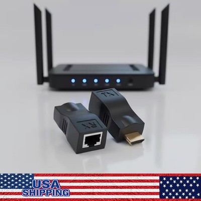 2X 4K 1080P HDMI Extender to RJ45 Over Cat 5e/6 Network LAN Ethernet Adapter Lot