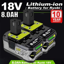 2PACK 8.0Ah For RYOBI 18V Battery One Plus High Capacity P108 Lithium-Ion P105