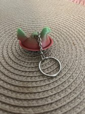 3D Printed Hen on a Nest Keychain Charm Cute Chicken Lover Gift