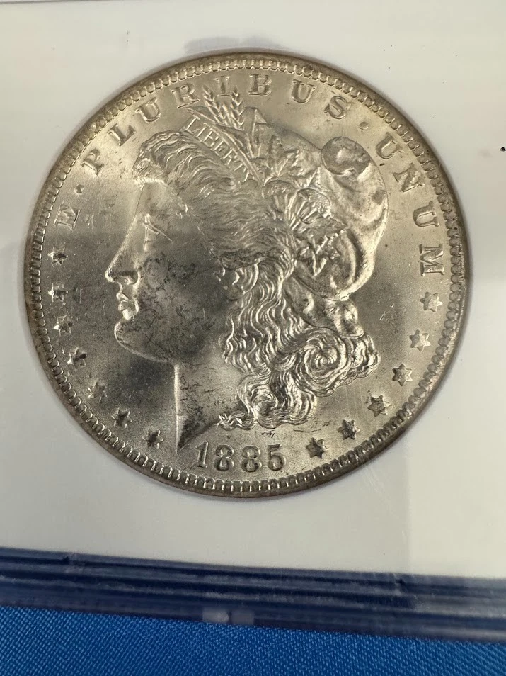 Moneda de plata dólar Morgan 1885-O, NGC MS-63 ** Foto 2 de 4