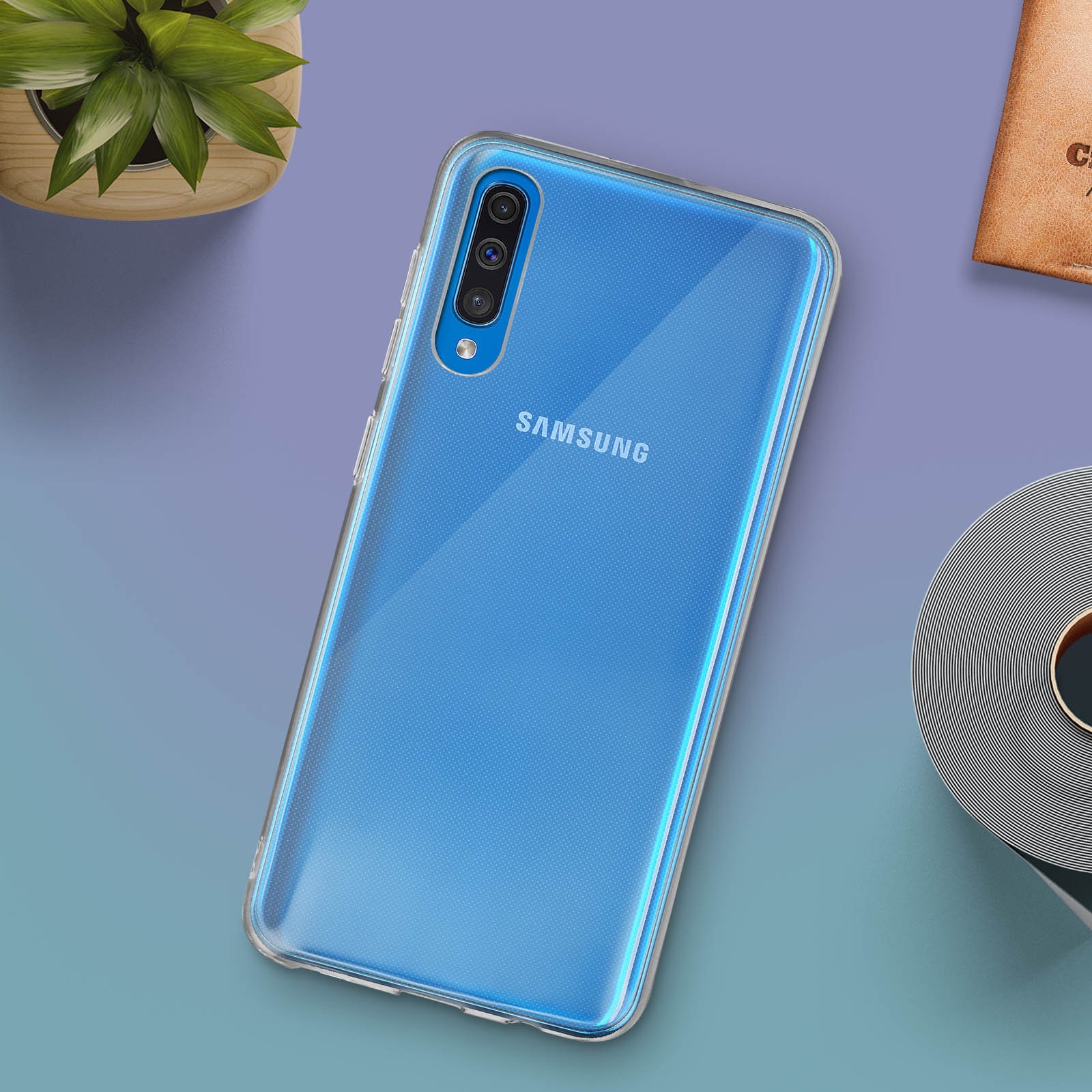 Coque Galaxy A50 silicone transparent accessoire protection dos mat rigide souple