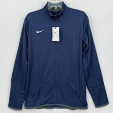 Nike Men  s Medium Dri-FIT Full Zip Track Jacket Navy Blue Athletic Lightweight