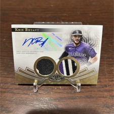 Topps Tier One Kris Bryant Autograph Dual Patch Serial #/25 Rockies T1AR-KB