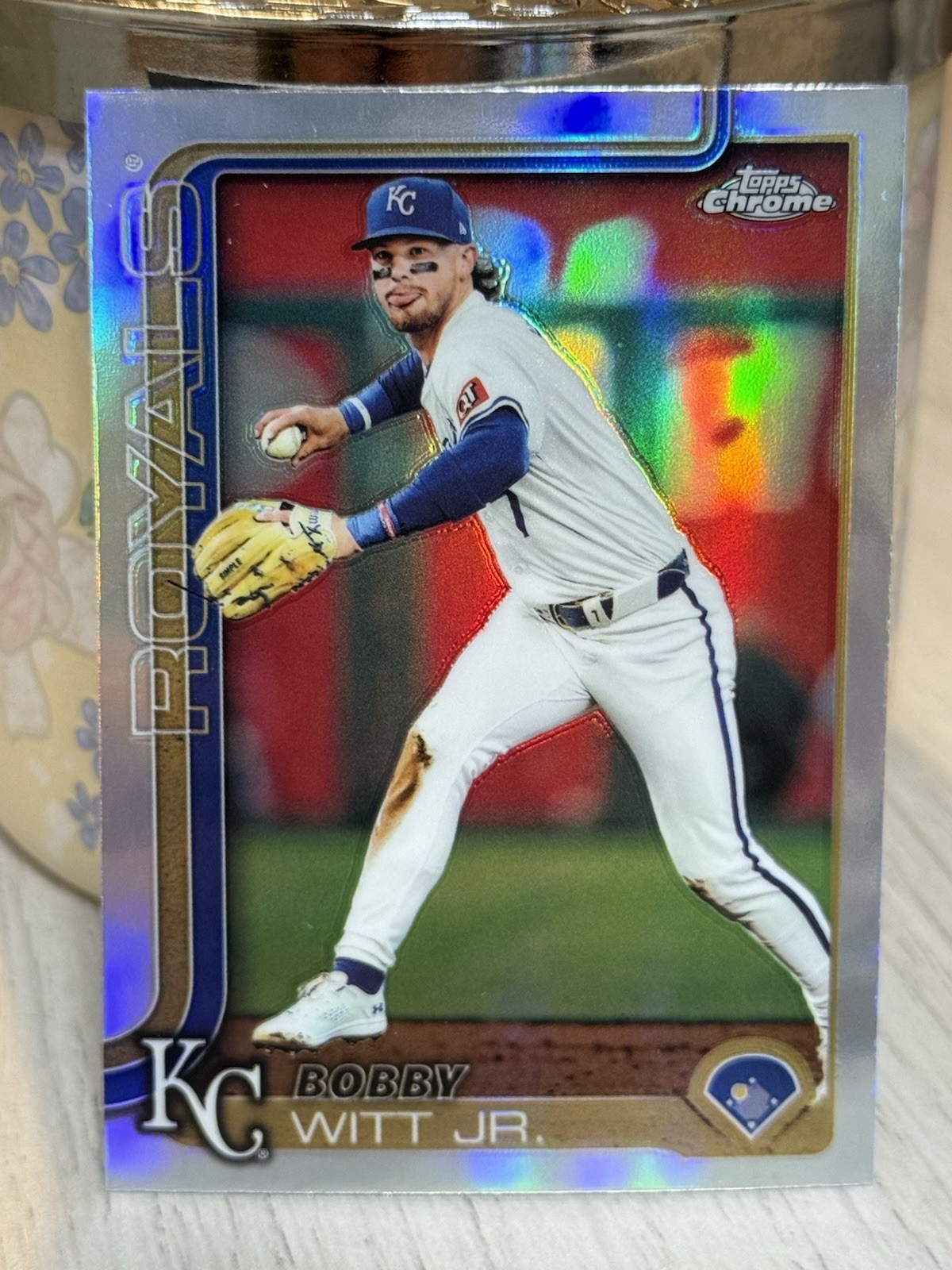 Topps Chrome 2025 Bobby Witt Jr. #93 Refractor Kansas City Royals Baseball Card