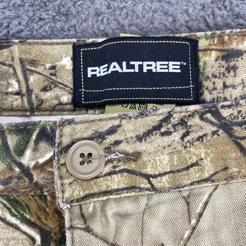 Realtree Mens Camo Cargo Pants Size 36-38 L Cotton Blend Outdoor Hunting - Picture 2 of 11