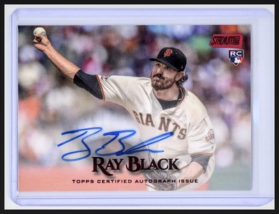 2019 Stadium Club #SCA-RB Ray Black Rookie RC Auto Red /50 Giants