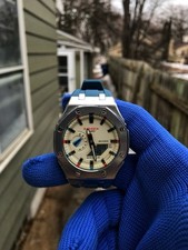 Casio G-Shock Modded Stainless Steel Case & Grey Rubber Strap 🔥