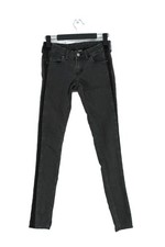 H&M Women's Jeans UK 10 Black Cotton with Polyester Straight