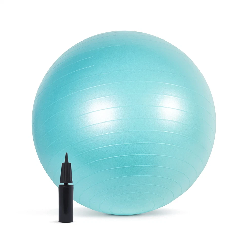 CAP Barbell Fitness Stability Exercise Ball 65cm Teal Anti-Burst Yoga Core - Image 2 of 3