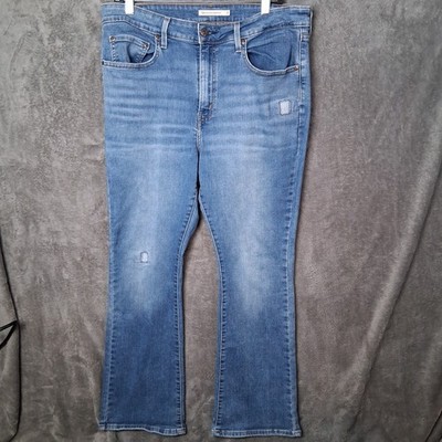 Levis 725 High-Rise Bootcut Womens Size 33 33x30  Stretchable Medium Blue Wash 