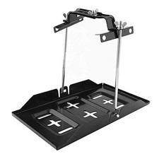 EMVANV Metal Battery Holder Tray, Stable Metal Battery Tray Car Durable Black