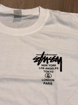 Stussy Sliced Tee ホワイト Lサイズ STUSSY SLICED TEE WHITE AND BLACK SIZE S-L | eBay