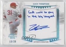 2019 Leaf Trinity Auto Inscriptions Blue 13/20 Zack Thompson #A-ZT1 Auto k4s