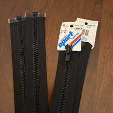 2 18 in Coats  Clark Plastic Separating Zipper Gauge 5 Black Sport