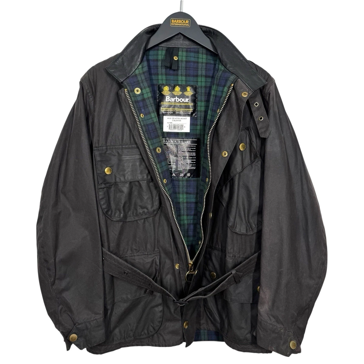 【美品】Barbour バブアー A132 BEACON JACKET 英国製 Barbour Beacon Waxed Blazer Jacket - Olive | Waxed Jackets
