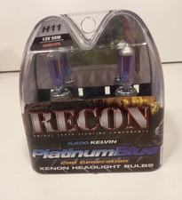 Recon H11 12v55w 5600 Kelvin Xenon Headlight Bulbs Platinum Blue 264h11pb Recon H11 12v55w 5600 Kelvin Xenon Headlight Bulbs Platinum Blue 264h11pb