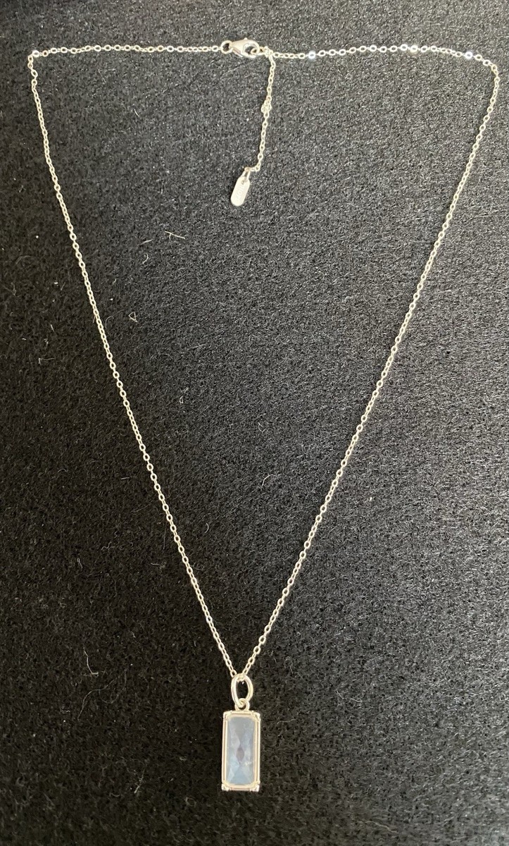 Rainbow Moonstone Sterling Silver Hope Necklace View 2