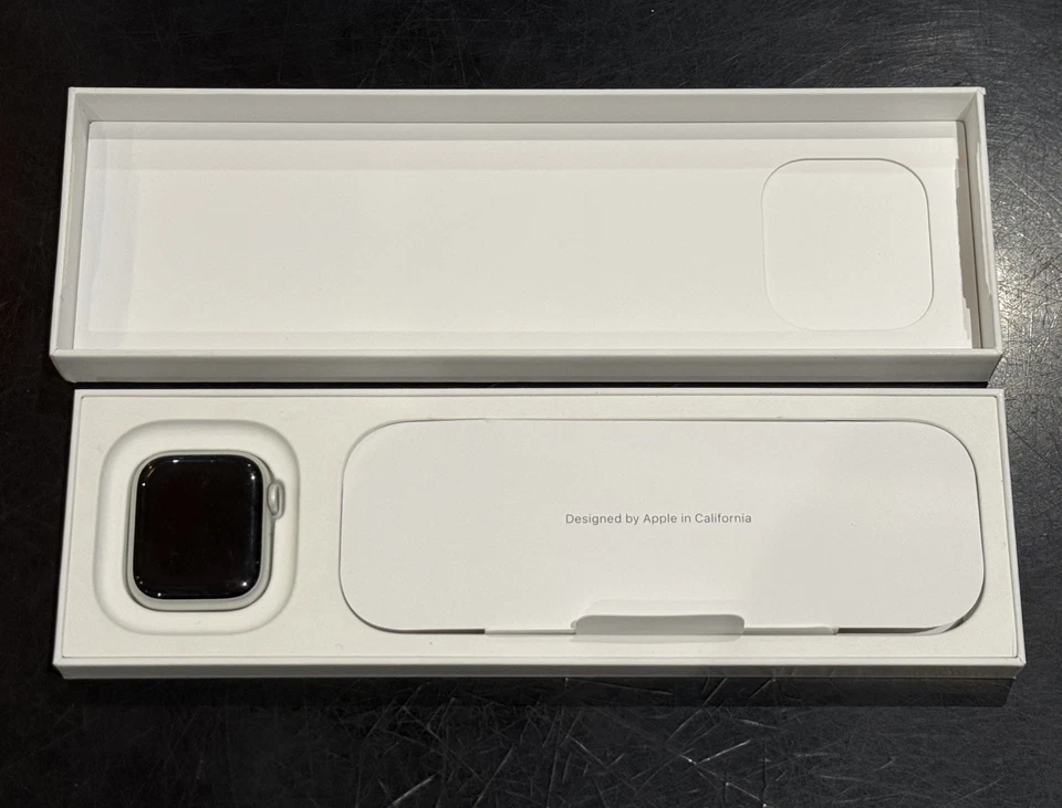 Apple Watch Series 9 41mm Silver Aluminium with Blue S/M sports band - Cellular  - Image 2 of 4