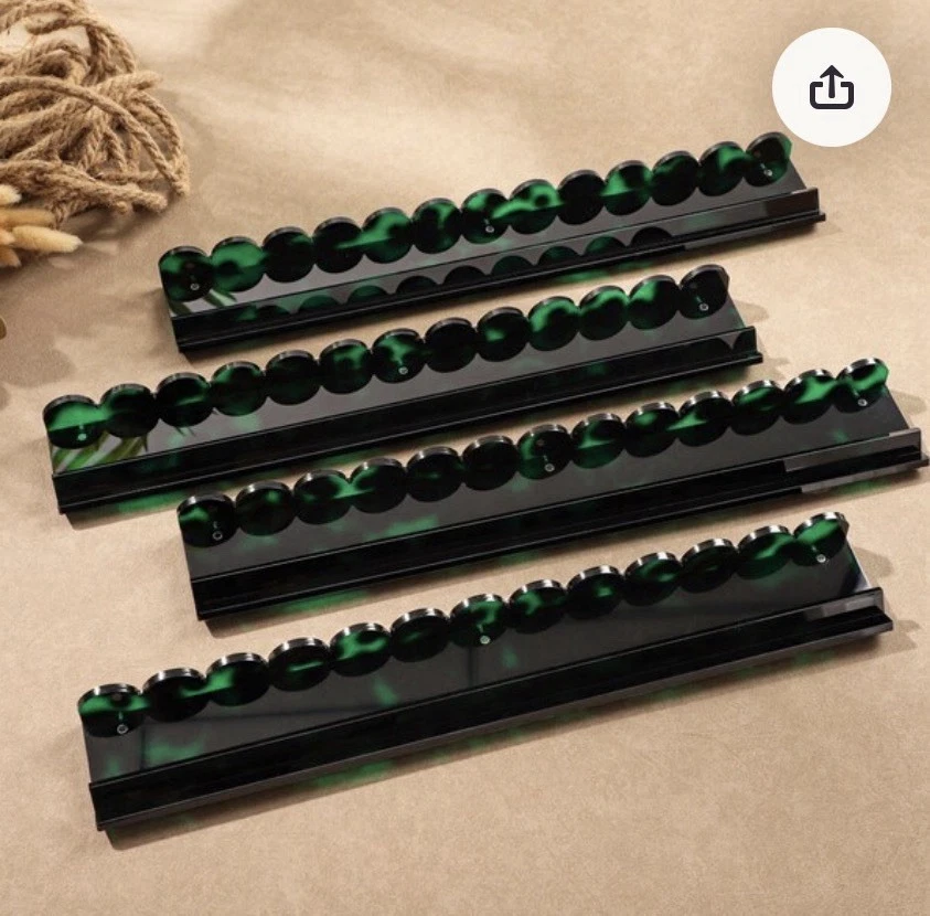Green Acrylic Tortoise Shell Racks, set of 4
