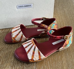 Dolce & Gabbana Girls Rosa Carretto Sandals Size EURO 30/US 12 EUC Made In Italy