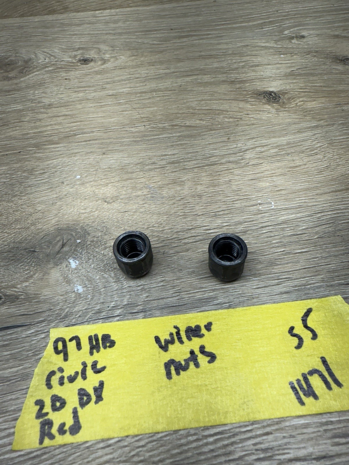 96-00 Honda EK Civic OEM windshield wiper arm nuts mounting bolts #1471