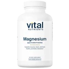 Vital Nutrients Magnesium, Glycinate + Malate, 200 Vegan Caps Exp:04/2028