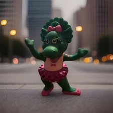 Baby Bop Ballerina 1992 Lyons Group Action Figure Barney the Dinosaur & Friends