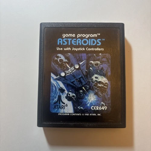 Atari 2600 Asteroids Game Cartridge CX2649 Tested Vintage 1981