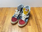 Vans SK8-Hi Top Blue Red Yellow Checker BMX Pre Owned Mens 10.5 Shoes Sneakers — photo 1