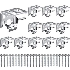 Jetec 6 Pieces Mini Blind Brackets for Window Blinds, 1.5 x 2 Inch, Silver 