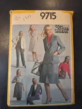Simplicity 9715 Shirt-Slim Skirt-Straight Leg Pants-Jacket Sewing Pattern Sz 14